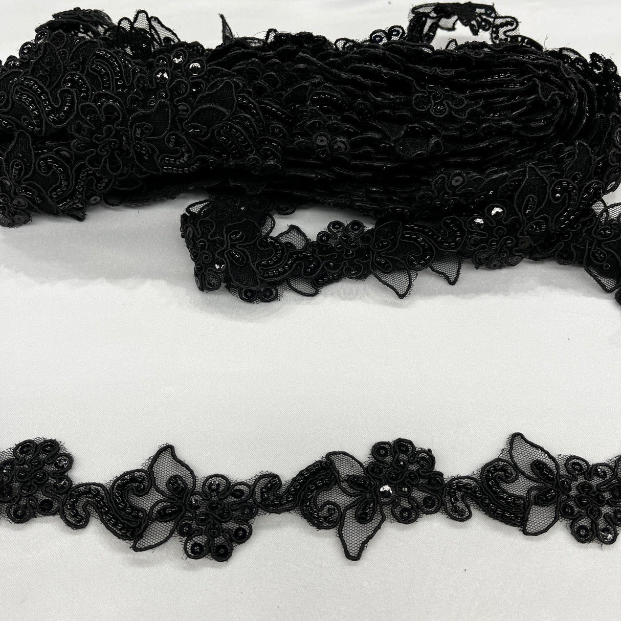 Beaded Corded Lace Trimming