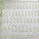 1 Yard Silver Corded Bridal Lace Fabric Embroidered on Polyester Net Mesh for Wedding and Evening Gowns – 54"