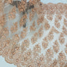 Beaded Lace Fabric on Polyester Net Mesh