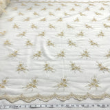 Beaded Lace Fabric Antique Gold