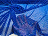 Sheer All Over AB Rhinestones Stretch Power Mesh Fabric - Colorful Rhinestone Embellishment, 58IN WIDTH (1 Yard)