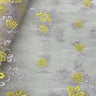 Beaded Lace Fabric on Polyester Net Mesh