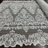 Polyester Corded Bridal Lace Fabric 53" Wide