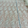 1 Yard Beaded Corded Bridal Lace Fabric Embroidered 100 Percent Polyester Net Mesh 53 inch Width