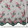 Beaded Lace Fabric Embroidered On 100 Percent Polyester Net Mesh - Lt. Blue, Black/Red, Brown/Yellow, 51" Width (1 Yard)