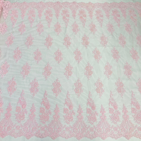 Beaded Corded Lace Fabric 52" Wide