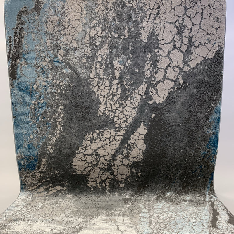 Maximus Collection Viscose Area Rug - Gray-Tone Blue/Platinum, 5' 3" X 7' 5" (1 Rug)