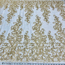 Beaded Corded Bridal Lace Mesh