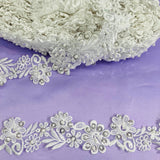 Beaded Lace Trimming on Organza