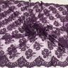 1 Yard Corded Bridal Lace Fabric Embroidered 100 Percent Polyester Net Mesh 50 inch Width