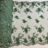 Beaded Floral Lace Trimming 21" Wide