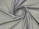 AB Rhinestones On A Fish Net Polyester Fabric - Iridescent Rhinestone Mesh, 1 Yard
