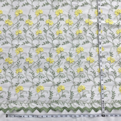 Embroidered Lace Fabric 100% Polyester Net Mesh 54"