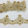 Beaded Lace Trimming Embroidered Mesh