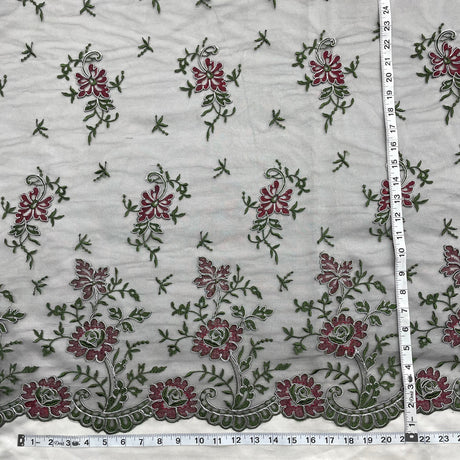 Bridal Lace Fabric Corded Embroidered 54" Wide