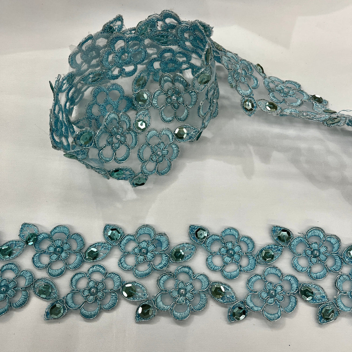 Beaded Corded Lace Trim