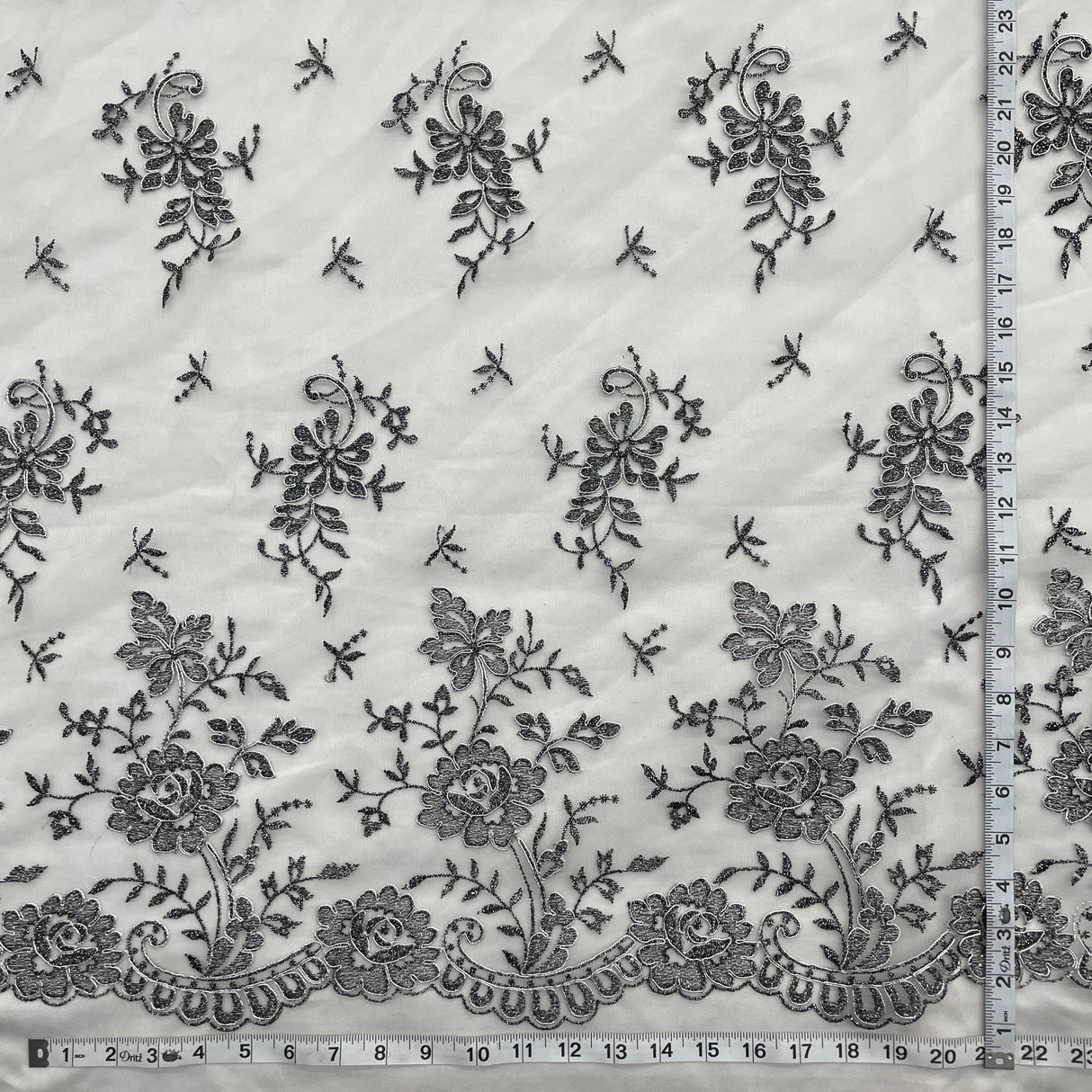 Bridal Lace Fabric Corded Embroidered 54" Wide
