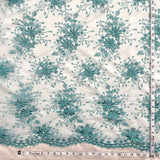 Embroidered Floral Lace Fabric 100% Polyester Net Mesh 52"
