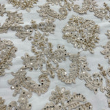 Beaded Embroidered Lace Mesh
