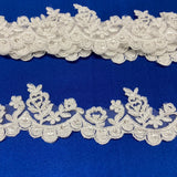 Beaded Floral Lace Trimming