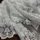 Polyester Corded Bridal Lace Fabric 53" Wide