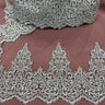 Polyester Net Mesh Corded Lace Trim 6" Wide