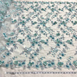 Beaded 3D Floral Lace Fabric