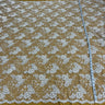 Beaded Corded Lace Fabric 100% Polyester Net Mesh 52"
