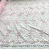 Beaded Lace Fabric on Polyester Net Mesh