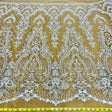 Beaded Lace Fabric on Polyester Net Mesh