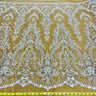 Beaded Lace Fabric on Polyester Net Mesh