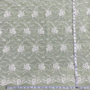 Corded Bridal Lace Fabric Ivory Mesh
