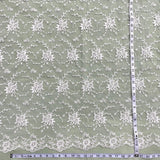 Corded Bridal Lace Fabric Ivory Mesh