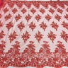 Beaded Corded Bridal Lace Mesh