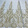 Beaded Embroidered Lace Mesh Fabric