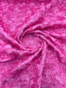 Rosette 3D Satin Polyester Fabric - 3D Rosette Design, 54" Width (1 Yard)