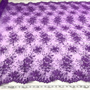 1 yarda de tela de encaje bordada con motivos florales para vestidos de noche nupciales, ancho de 52 pulgadas