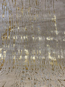 Maximus 230 Polyester Viscose Blend Fabric - Color-Changing Flat Weave, Rain Gold Viscose, 10' X 13' (1 Rug)