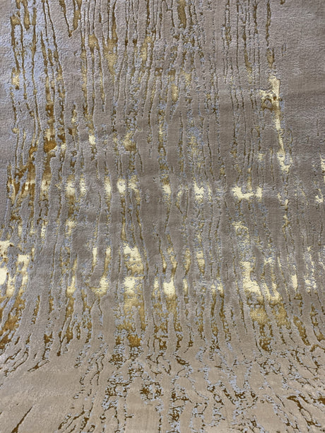 Maximus 230 Polyester Viscose Blend Fabric - Color-Changing Flat Weave, Rain Gold Viscose, 10' X 13' (1 Rug)