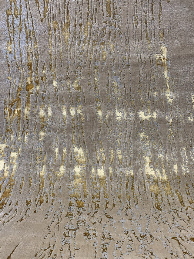 Maximus 230 Polyester Viscose Blend Fabric - Color-Changing Flat Weave, Rain Gold Viscose, 10' X 13' (1 Rug)