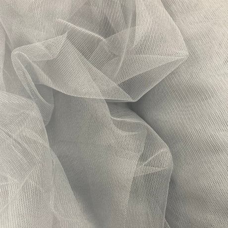 2-Way Stretch Nylon Net Mesh Fabric - White, 60" Width (1 Yard)