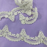 Beaded Corded Lace Trim 2.5" Ivory White