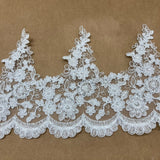 Beaded Corded Lace Trimming 8"