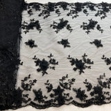Beaded Floral Lace Trimming 21" Wide