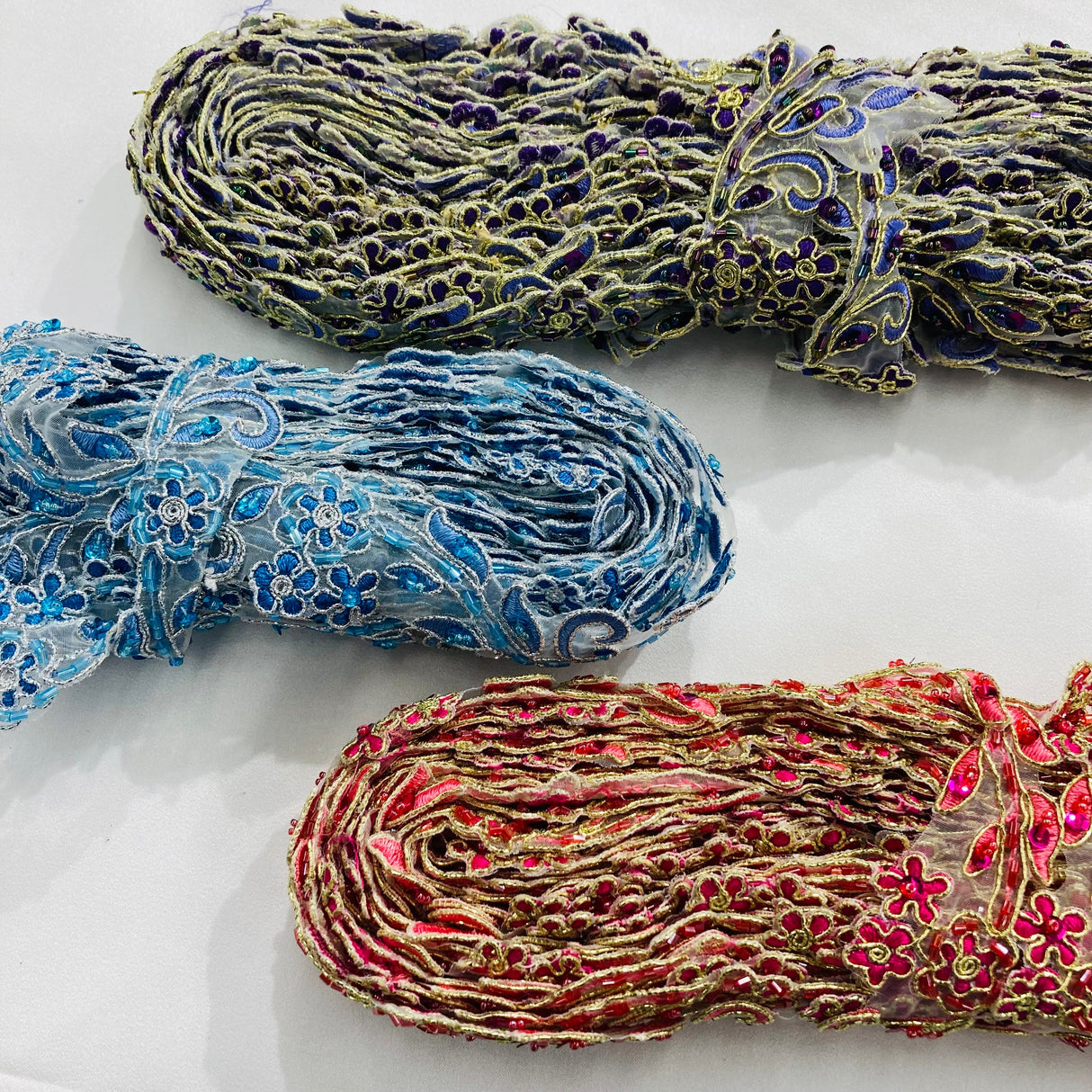 Beaded Corded Lace Trimming