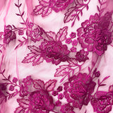 Beaded Lace Fabric on Polyester Net Mesh