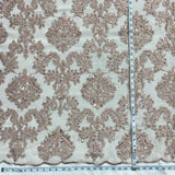 Beaded Embroidered Lace Mesh