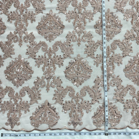 Beaded Embroidered Lace Mesh