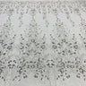 Beaded Lace Fabric on Polyester Net Mesh
