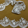 Corded Lace Trimming Embroidered Mesh